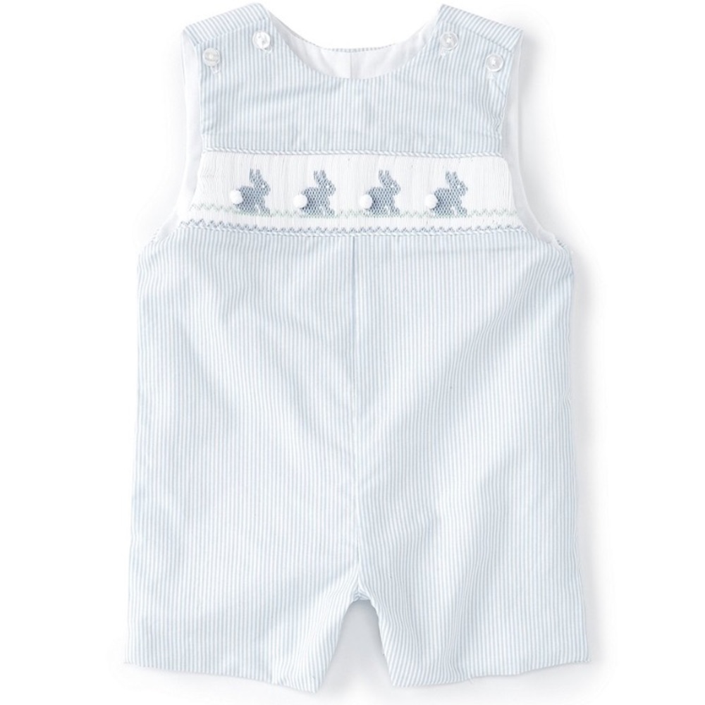 Edgehill Baby Boys Bunny Smocked Shortall